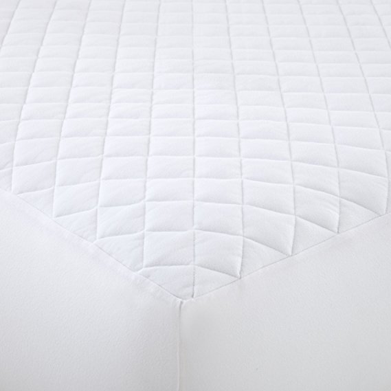 Shavel Home Products Micro Flannel Mattress Pad, Queen, White