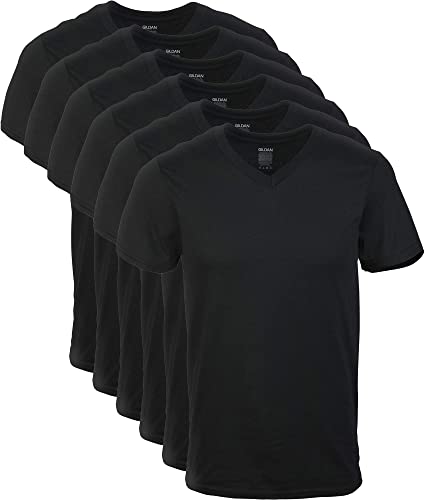 Gildan Mens V-Neck T-Shirts Multipacks