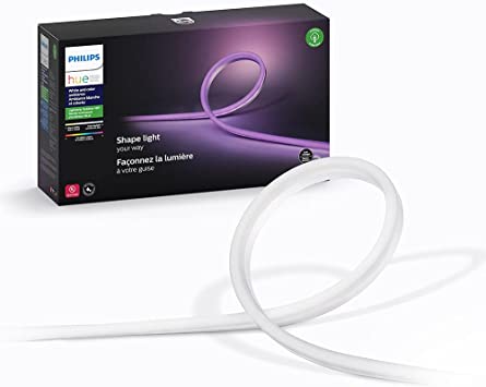 Philips Hue Smart Outdoor Lightstrip, 5m/16ft, (Voice Compatible with Amazon Alexa, Apple Homekit, and Google Home, Hue Hub Sold Separately),White