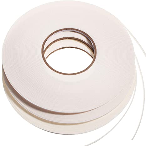 3 Rolls Double Sided Foam Tape PE Roll Foam Tape Double Faced Sponge Adhesive Mounting Tape (White, 1/8 Inch by 50 Feet)