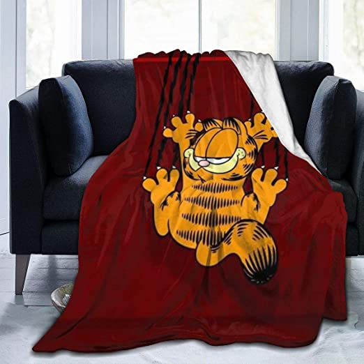 Net Method Garfield Cartoon Cat Flannel Blanket Super Soft and Comfortable Fuzzy Luxury Warm Plush Microfiber Blanket Suitable for Bed Sofa Travel Four Seasons Blanket -50"" x40