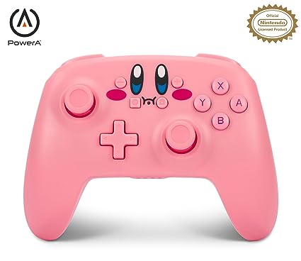 PowerA Wireless Nintendo Switch Controller - Kirby, AA Battery Powered (Battery Included), Nintendo Switch Pro Controller, Mappable Gaming Buttons, Officially Licensed by Nintendo