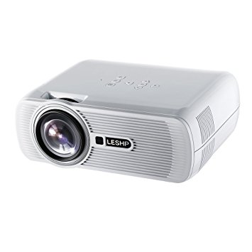 Projector,Dpower Home Projector HD 1920x1080P LED projector Mini Video Projector for Smart Phone Input AV/VGA/USB/SD/HDMI/TV(Analog) Multimedia TV Projector 1000 ANSI Lunmens Screen Aspect Ratio 16:10 for Home Theater/Cinema/Entertainment/party and Video Games UK Plug (White)
