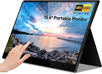 4K Portable Monitor Touchscreen, NexiGo 15.6 Inch UHD IPS Touch, HDMI/Type C Input Computer Display, 100% sRGB Screen with Dual Speakers for Laptop PC/MAC/PS4/Xbox/Switch Included Black Smart Cover