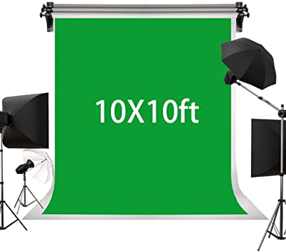 Kate 10ft×10ft Solid Green Backdrop Portrait Background for Photography Studio