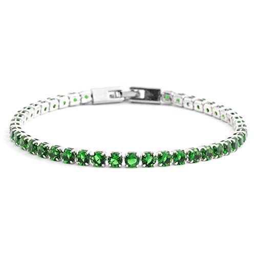 Shop LC Delivering Joy Cubic Zirconia CZ Eternity Bridal Tennis Bracelet for Women Jewelry Gift 8"