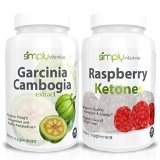 PRIME DAY SALE  Simply Vitamins Garcinia Cambogia  Raspberry Ketones Combo Stack