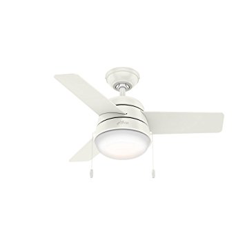 Hunter Fan Company 59301 Aker Ceiling Fan Hunter Light, 36", Fresh White