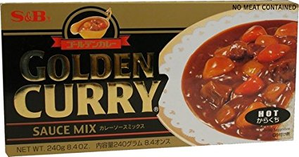 S&B Golden Curry Sauce Mix, Hot, 8.4-Ounce