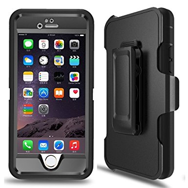 iPhone 6 Plus Case, iPhone 6s Plus Case Ptuna Defender 4 in 1 Shock Absorbent Drop proof Built-in Screen Protector Rugged Rubber Case Cover For iPhone 6 Plus/6S Plus