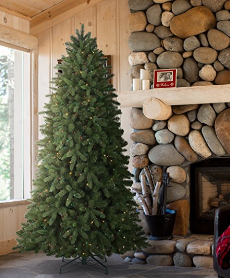 Tree Classics Classic Fraser Fir Artificial Christmas Tree, 7.5 Feet Prelit, Multicolor Lights