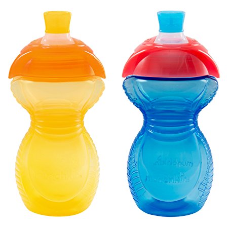 Munchkin Click Lock Bite Proof Sippy Cup, Yellow/Blue, 9 Ounce, 2 Count