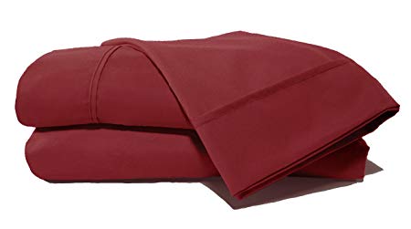 D. Charles Luxury Microfiber Sheets with Near Cotton Finish and 2 Extra Bonus Pillowcases (Burgundy, Full)