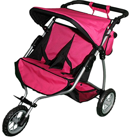 Mommy & me Twin Doll Jogger 9367B with Free Sports Bag