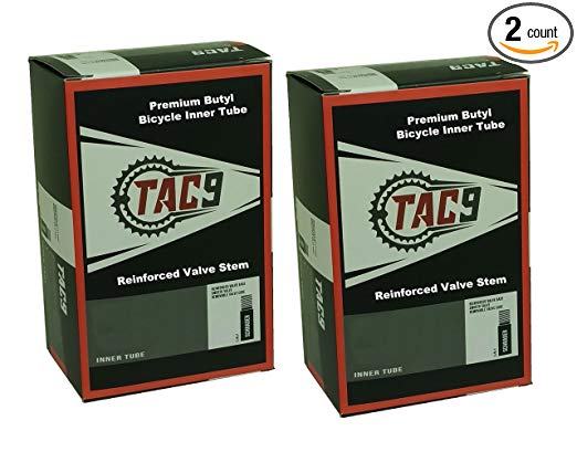 TAC-9 Bike Tubes, Regular Schrader Valve - Select Your Size