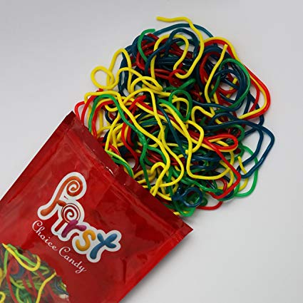 FirstChoiceCandy Rainbow Licorice Laces 1 Pound Resealable Bag