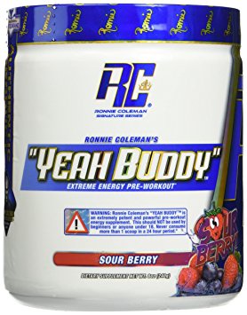 Ronnie Coleman Signature Series Yeah Buddy 30 Serve Pre-Workout Supplement, Sour Berry, 240 Gram