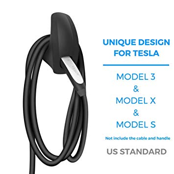 TapTes Tesla Charging Cable Organizer, Wall Connector Charger Organizer Bracket Charging Dock Mount Adapter Hook Motors Cord Cable Organize Holder Accessories for All Tesla Model 3 Model X Model S
