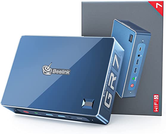 Beelink GTR Mini PC Windows 10 Pro, Radeon Vega 8 Graphics, AMD Ryzen 7 3750H Processor(up to 4GHz) 16GB DDR4 500GB NVMe SSD,WiFi 6,Bluetooth 5.0, Support Win 11 Dual Gigabit Ethernet,Mini Gaming PC