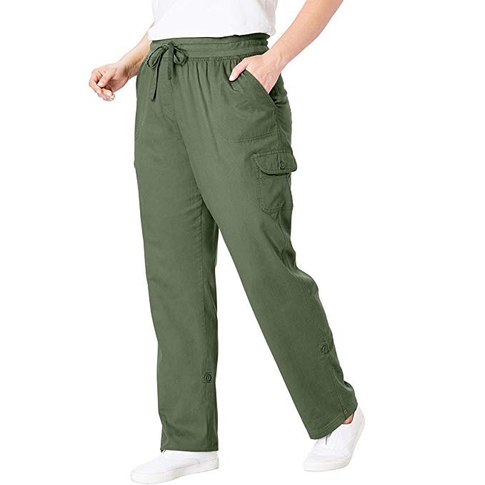 Woman Within Women's Plus Size Convertible Length Cargo Pant