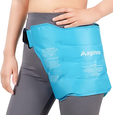 Maginno Reusable Hip Ice Pack for Hip Replacement Surgery and Hip Flexor Pain.Flexible Gel Cold Pack for Hip Bursitis.Hip Ice Wrap for Inflammation, Sciatica, Pain Relief and Swelling.(Ice Blue)