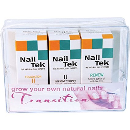 Nail Tek Repairs Damaged Nails kit.Intensive Therapy(.5OZ),Foundation(.5OZ)& Renew(.48OZ)
