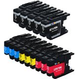 E-Z Ink TM Compatible Ink Cartridge Replacement for Brother LC-75 XL High Yield 5 Black 3 Cyan 3 Magenta 3 Yellow 14 Pack