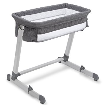 Beautyrest Deluxe By the Bed Bassinet, Grey Tweed