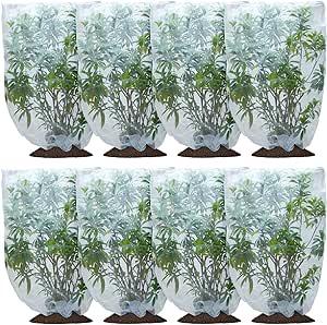 Bird Barrier Netting Mesh with Drawstring Blueberry Bush Netting Plant Netting Cover Garden Protection from Animals Fruit Netting Cover for Protecting Vegetables Tree Flowers(3.5 x 2.3 Ft, 8 Pcs)