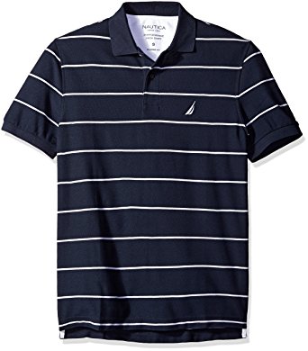 Nautica Men's Stripe Deck Anchor Polo