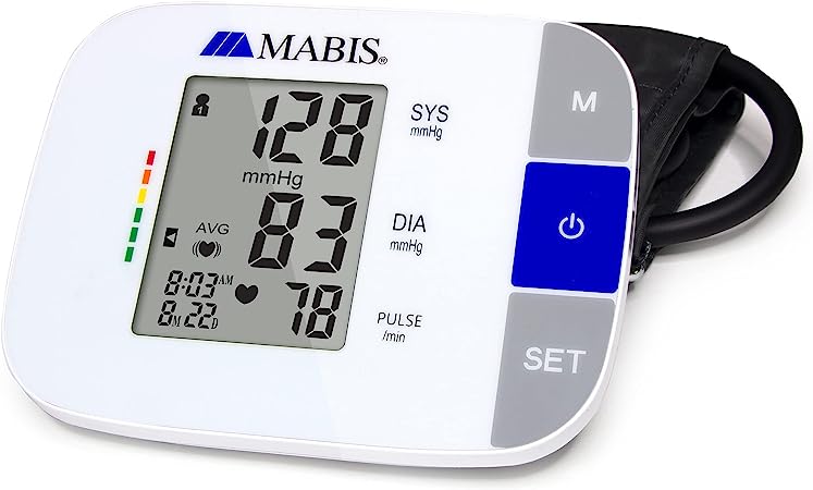 Mabis Digital Premium Wrist Blood Pressure Monitor with Automatic Wrist Cuff that Displays Blood Pressure, Pulse Rate and Irregular Heartbeat, Stores up to 120 Readings, FSA & HSA Eligible