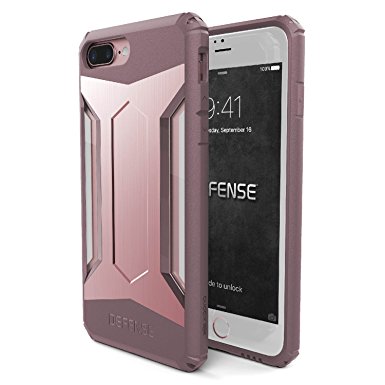 iPhone 7 Plus Case, X-Doria Defense Gear Series - Heavy Duty Protection with Drop Shield, Military Grade Drop Tested Case for Apple iPhone 7 Plus, [Rose Gold]