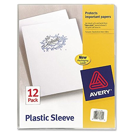 Avery Plastic Sleeves, Clear, Pack of 12 (72311)