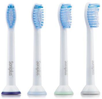 Soniplus Standard Sensitive Replacement Toothbrush Heads for Philips Sonicare HX6053/6054, 4 Pack