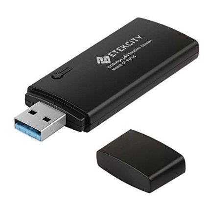 Etekcity AC1200 Dual Band USB 3.0 WiFi Dongle / Wireless Network Adapter (2.4 GHz, 300Mbps / 5.8 GHz, 867Mbps)