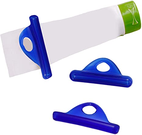 Toothpaste Tube Squeezer Tool - 3 Pack Tube Squeezing Dispenser Tool (TS21, Blue) - Squeeze Out Every Last Drop of Your Product in Tubes with Osun Life Tube Squeezers