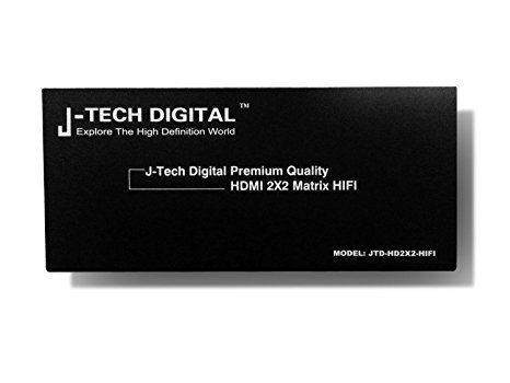J-Tech Digital JTD-HD2X2-HIFI Advanced HDMI 2X2 Matrix Version 1.3 Certified For Full HD 1080P with Support 3D