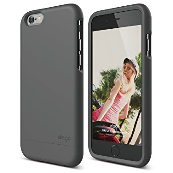 iPhone 6 Case, elago [Glide][Soft Feel Dark Gray] - [Mix and Match][Premium Armor][True Fit] – for iPhone 6 Only