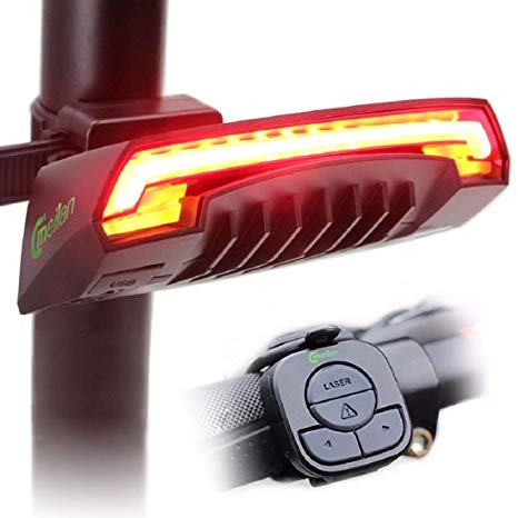 MEILAN X5 Wireless Remote Control Smart Bike TailLight Rear Light Automatic Brake Light with Turn Signal Light USB Rechargeable Safety Flashing light Fits on Any Road Bicycle