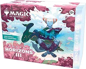 Magic: The Gathering Modern Horizons 3 Bundle: Gift Edition – Deluxe Bundle with 1 Collector Booster, 9 Play Boosters, Full-Art Lands   Exclusive Accessories