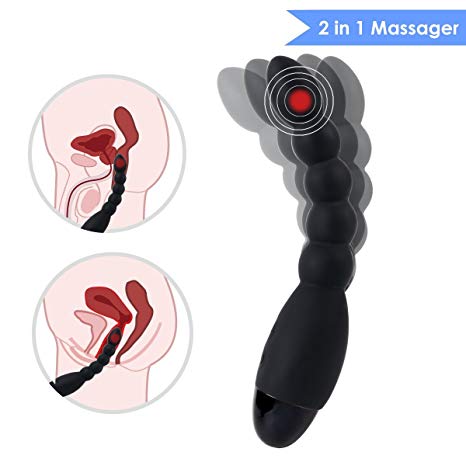 Zemalia Vibrating Anal Plug Beads 10 Speeds Prostate Massager Adult Anal Sex Toy G-Spot Vibrator Rechargeable Butt Plug Waterproof for Men Women and Couples