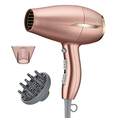 Conair INFINITIPRO BY Frizz Free Compact Hair Dryer ~ 2x the Shine 3x the Frizz Control, dusty rose, 1 Count