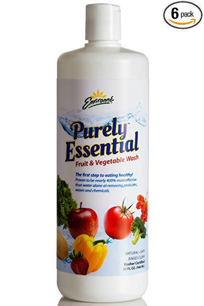 Environne Purely Essential Fruit and Vegetable Wash, 32 Ounce (Pack of 6)