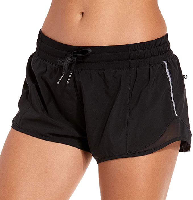 CRZ YOGA Women's Quick-Dry Workout Running Shorts Sports Gym Athletic Shorts with Pocket - 2.5 Inches