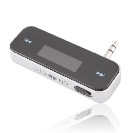 Ebest - Wireless FM Transmitter Car Audio for Apple All iPhone iPhone 5 iPod, MP3 Cell Phones Black---Support Hands free