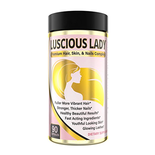 LUSCIOUS LADY Biotin Hair Growth Formula for Healthy, Sexy Hair - Biotin & Keratin Treatment w/ Organic Silica & Multivitamins for Longer, Thicker, Healthier Hair, Stronger Nails & Glowing Skin