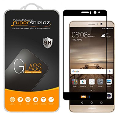 [2-Pack] Supershieldz For Huawei Mate 9 Tempered Glass Screen Protector, [Full Screen Coverage] Anti-Scratch, Bubble Free, Lifetime Replacement Warranty (Black)