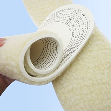 Services for You Two-pair Cut-to-fit Adjusting Wool Insole One Size Fits All for Women and Men
