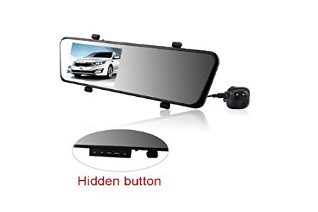 Car DVR 6000A Car Rearview Mirror Camera Recorder DVR Dual Lens 4.3" TFT LCD HD 1920x1080p Rear view camera 720P with GPS G-sensor