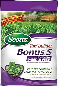 Scotts Turf Builder Bonus S Southern Weed & Feed2, Weed Killer Plus Lawn Fertilizer, 4,000 sq. ft., 13.79 lbs.